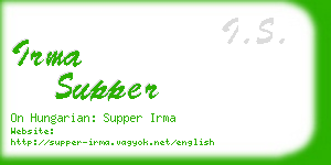 irma supper business card